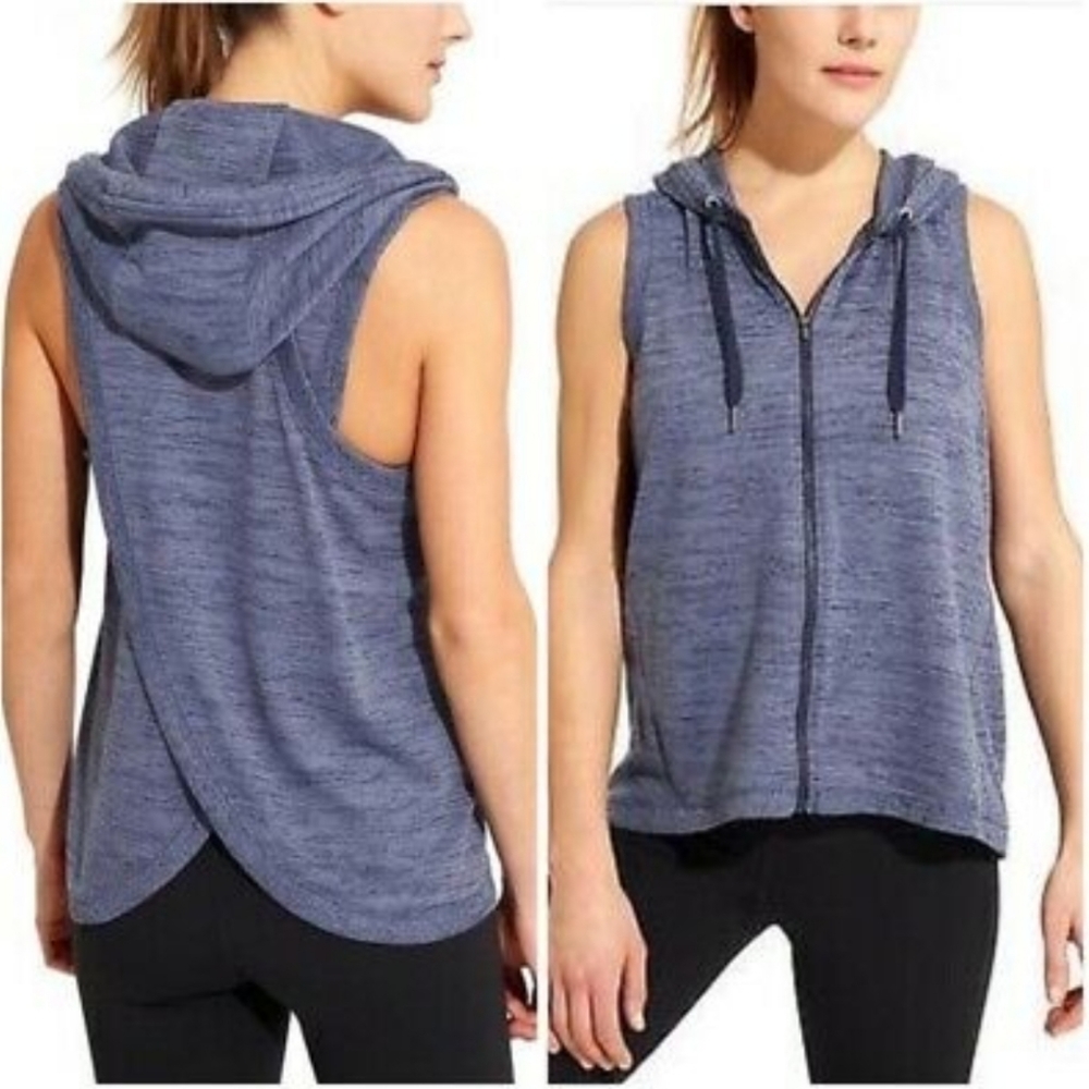 Open Back Hooded Vest L NWT